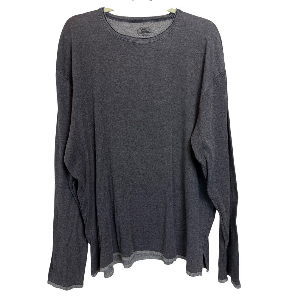 Tommy Bahama Relax Mens XL Charcoal Gray Pima Cotton Long Sleeve Shirt